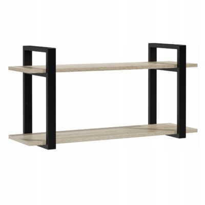 Regał wiszący loft 90 cm – dwa poziomy