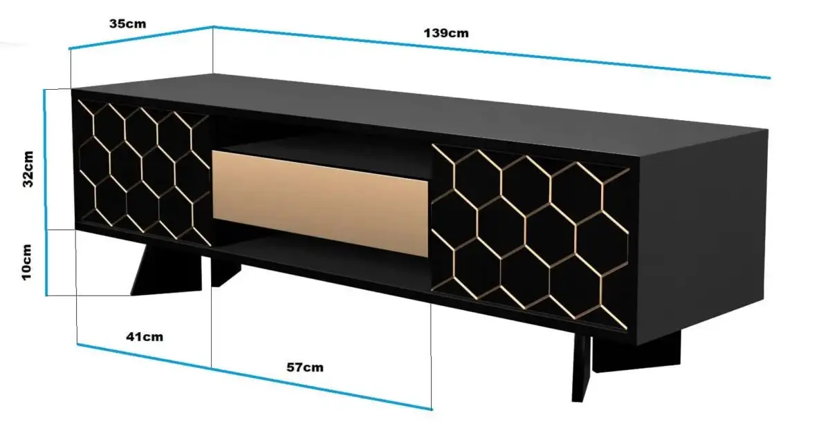Szafka RTV z szufladami 139 cm