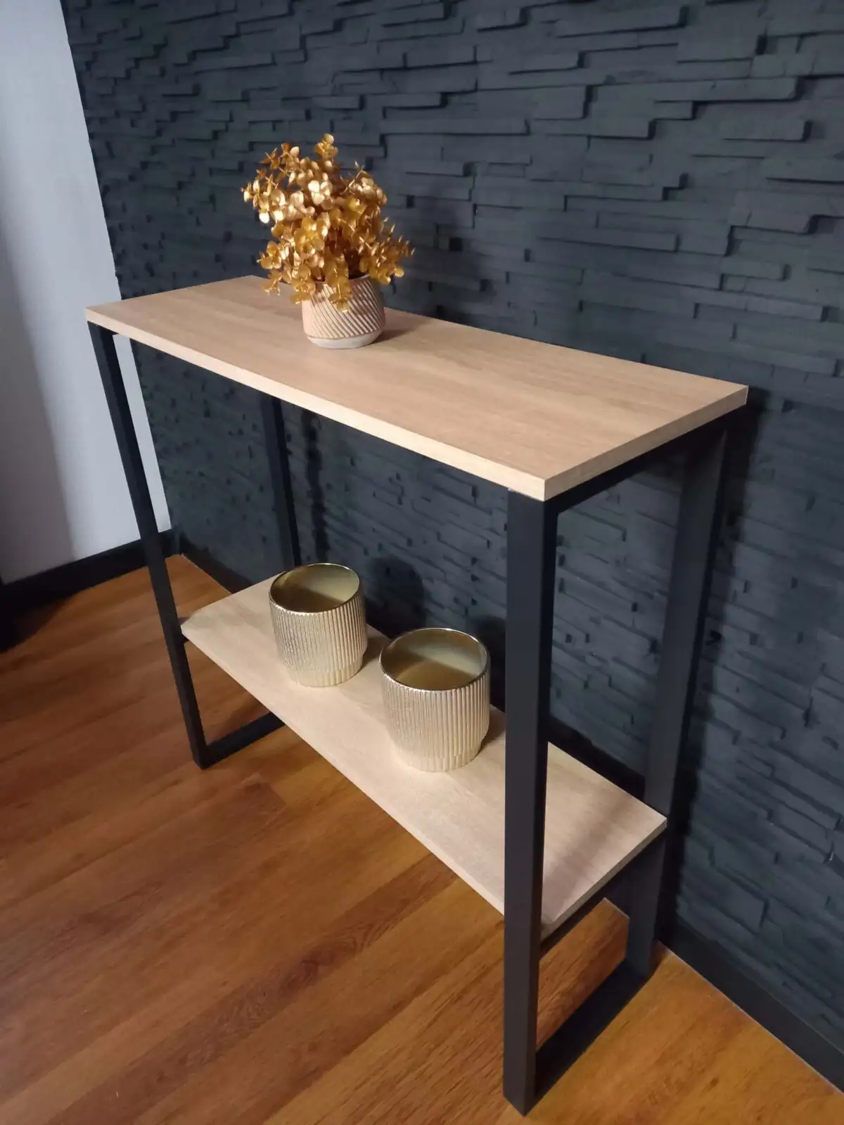 Konsola loft dwupoziomowa 90 cm – Dąb Sonoma