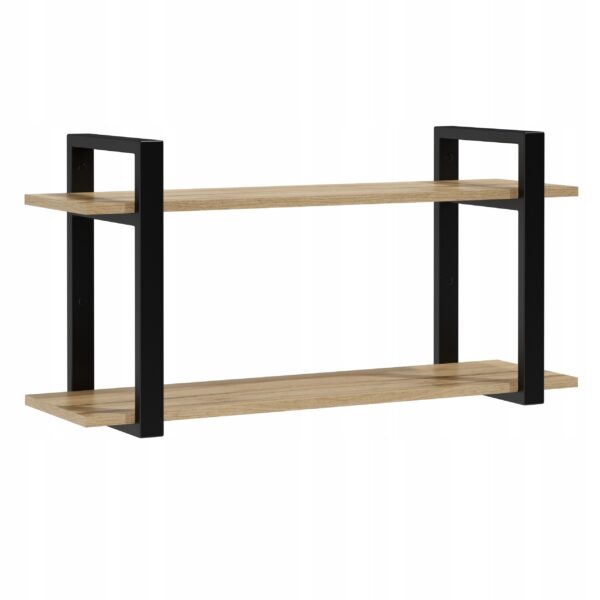 Regał wiszący loft 90 cm – dwa poziomy