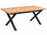 Stół rozkładany 140–200×80 cm na metalowej konstrukcji