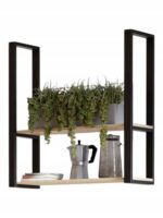 Półka sufitowa wisząca loft 90 cm – dwa poziomy