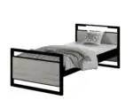 Łóżko pojedyncze metalowe loft 90×200 z LED