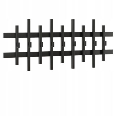 Wieszak ścienny spawany loft 100 cm z 9 hakami