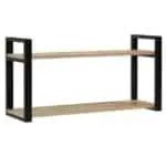 Półka ścienna loft podwójna 90 cm na metalowym stelażu