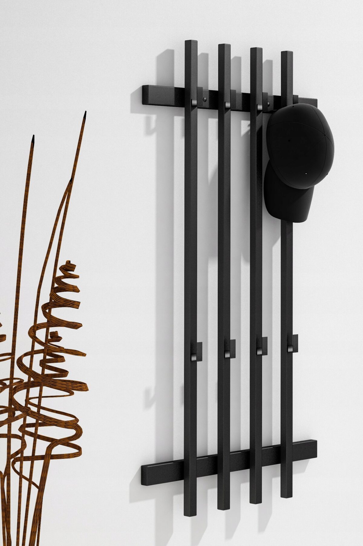Wieszak ścienny metalowy loft 69 cm