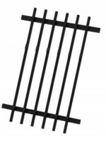 Wieszak metalowy loft 65×100 cm – czarny mat