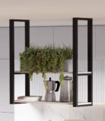 Półka sufitowa wisząca loft 90 cm – dwa poziomy