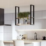 Półka sufitowa wisząca loft 90 cm – dwa poziomy