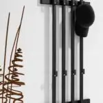 Wieszak metalowy na kurtki 40 cm – czarny mat