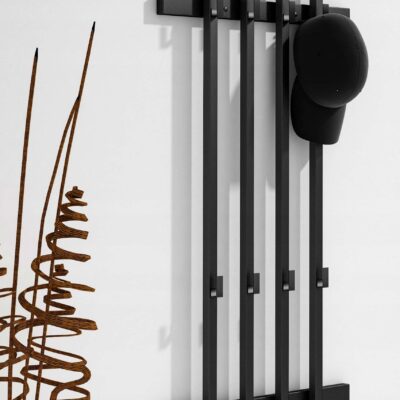 Wieszak metalowy na kurtki 40 cm – czarny mat