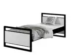 Łóżko pojedyncze metalowe loft 90×200 z LED