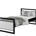 Łóżko pojedyncze metalowe loft 90×200 z LED