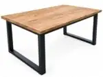Stół rozkładany loft 140–200×80 cm – Dąb Craft