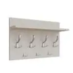 Wieszak ścienny 50 cm z 7 metalowymi uchwytami