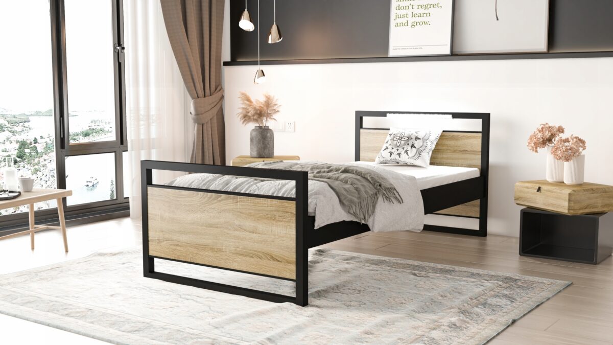 Wieszak ścienny metalowy loft 69 cm