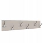Wieszak ścienny 100 cm z 12 metalowymi uchwytami