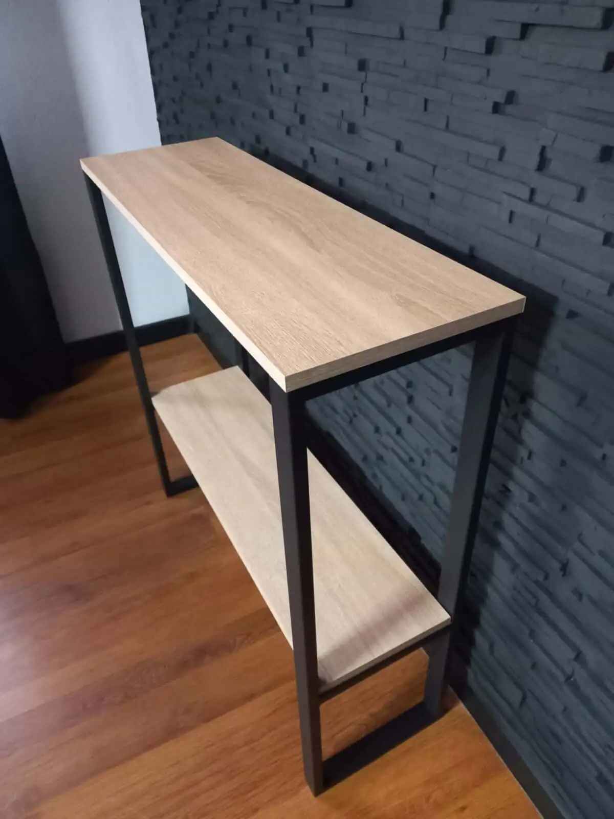 Konsola loft dwupoziomowa 90 cm – Dąb Sonoma