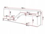 Szafka RTV loft 160 cm