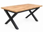 Stół rozkładany 140–200×80 cm na metalowej konstrukcji
